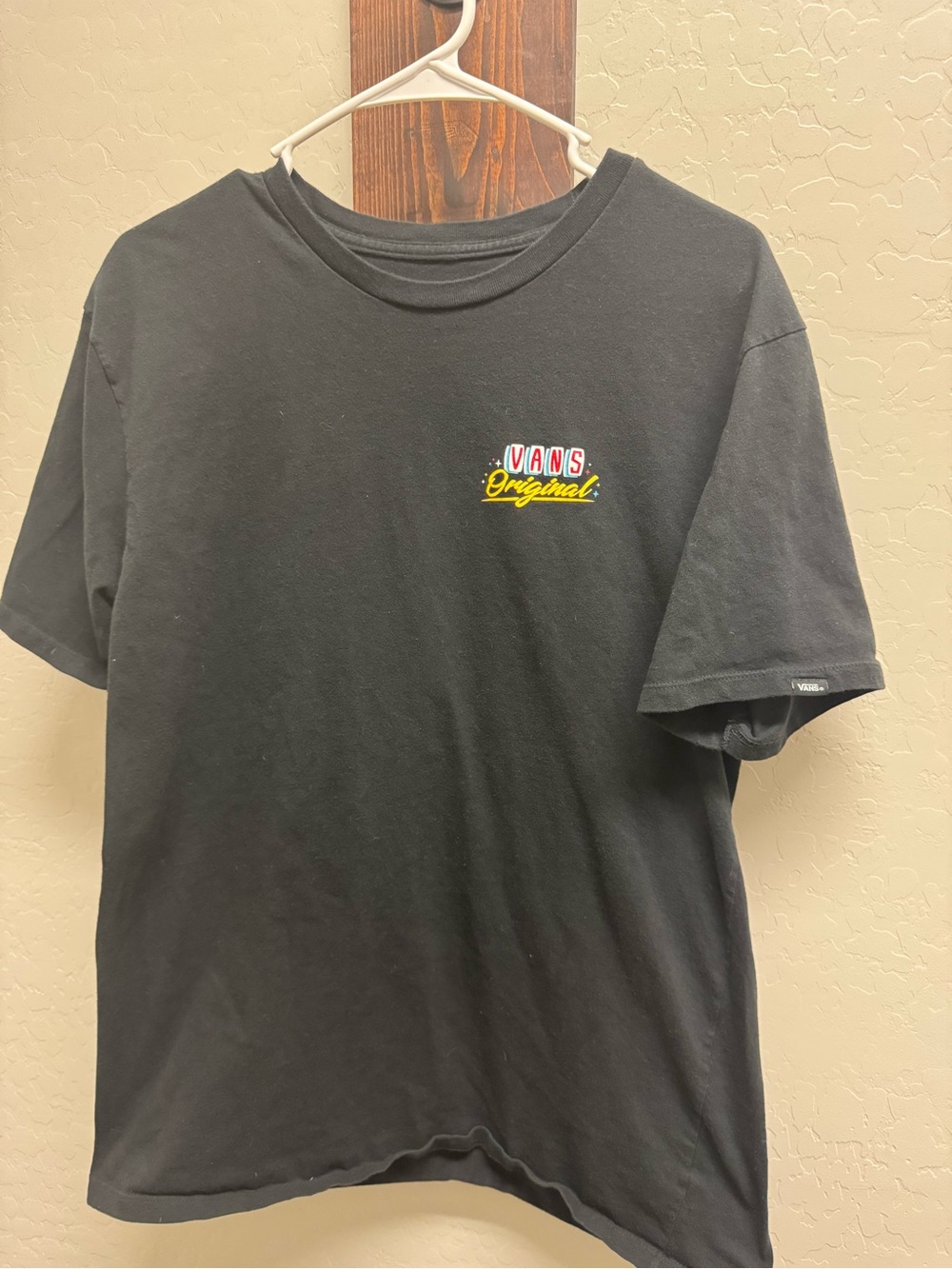 Vans Black Short-Sleeve Tee with Small Logo
